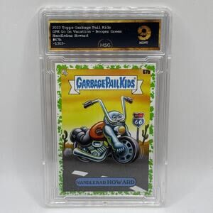 2021 TOPPS Garbage Pail Kids "HANDLEBAR HOWARD" #67b Green Border Harley Graded